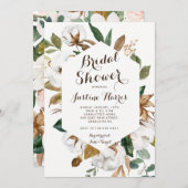 マグノリアを持つ国のブライダルシャワーの招待状 招待状 (正面/裏面)