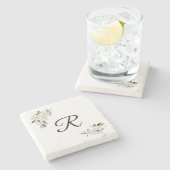 マグノリアイニシャルコースター ストーンコースター (横)