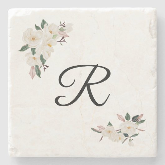 マグノリアイニシャルコースター ストーンコースター (正面)