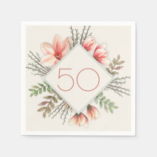 マグノリアウィローズバースデーパーティーエイジナプキンズ スタンダードカクテルナプキン (正面)