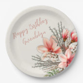 マグノリアウィローバースデーパーティー紙プレート ペーパープレート (正面)