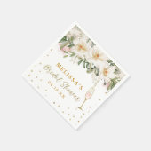 マグノリアウォーターカラーシャンパンガラスブライダルシャワー スタンダードカクテルナプキン (角)