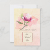 マグノリアウォーターカラーティーパーティの招待状 招待状 (正面)