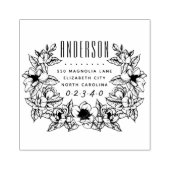 マグノリアエレガントカスタムファミリー名差出人住所 ラバースタンプ (インプリント)