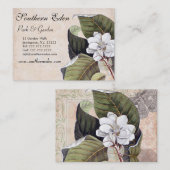 マグノリアエレガントコラージュヴィンテージガーデン 名刺 (正面/裏面)
