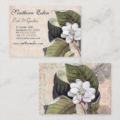 マグノリアエレガントコラージュヴィンテージガーデン 名刺 (正面/裏面)