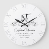 マグノリアエレガントシック結婚ズ・アニバーサリー ラージ壁時計 (正面)