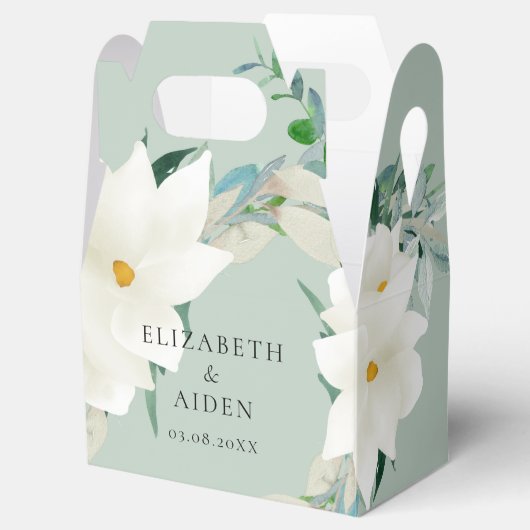 マグノリアエレガントス結婚セージ・グリーン フェイバーボックス (オープン)