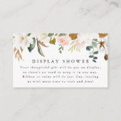 マグノリアエレガントス赤ちゃんシャワー表示シャワー エンクロージャーカード (正面)