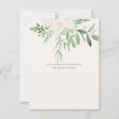 マグノリアエレガントセージフローラ結婚式招待状 (裏面)