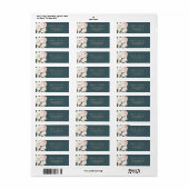 マグノリアエレガントティール(緑がかった色)&ホワイト差出人住所ラベル ラベル (フルシート)