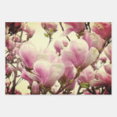 マグノリアエレガントフローラシックヴィンテージウェディングラップ ラッピングペーパーシート (正面3)