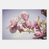 マグノリアエレガントフローラシックヴィンテージウェディングラップ ラッピングペーパーシート (正面3)