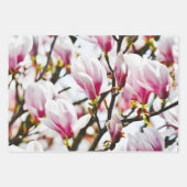 マグノリアエレガントフローラシックヴィンテージウェディング ラッピングペーパーシート (正面)