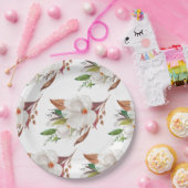 マグノリアエレガントフローラブライダルシャワー ペーパープレート (パーティー)