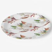 マグノリアエレガントフローラブライダルシャワー ペーパープレート (アングル)