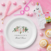 マグノリアエレガントフローラブライダルシャワー ペーパープレート (パーティー)