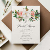 マグノリアエレガントフローラブライダルシャワー 招待状
