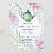 マグノリアエレガントフローラブライダルティーパーティー 招待状 (正面/裏面)