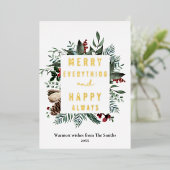 マグノリアエレガントフローラ緑のスクリプモダント 箔シーズンカード (立ち正面)