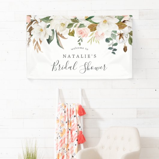 マグノリアエレガントブライダルシャワーへようこそ 横断幕 (インサイチュ)