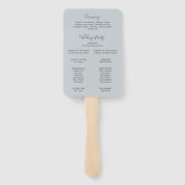 マグノリアエレガントブラック&ホワイト結婚式 プログラムファン ハンドファン (裏面)