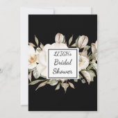 マグノリアエレガントブルーグレーブライダルシャワー 招待状 (裏面)