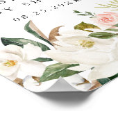 マグノリアエレガントベビーシャワー歓迎サイン ポスター (角)