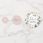 マグノリアエレガントホワイト&赤面ブライダルシャワーテーブル コンフェッティ (裏面)