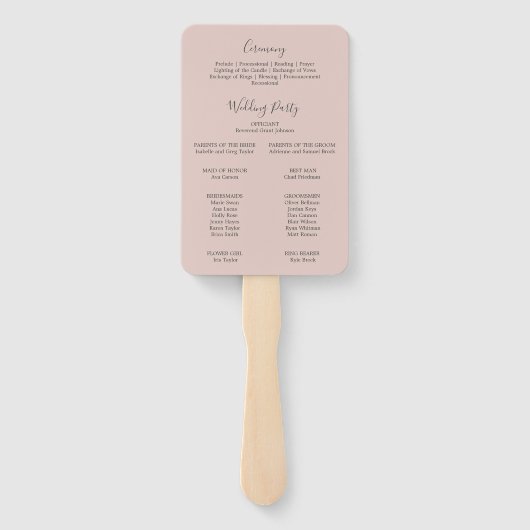 マグノリアエレガントホワイト&赤面結婚式 プログラムファン ハンドファン (裏面)