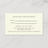 マグノリアエレガントボタニカルネクストアポイントメント 名刺 (裏面)