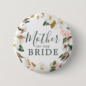 マグノリアエレガントマザーオブザブライドブライダルシャワー 缶バッジ (正面)