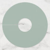 マグノリアエレガントユーカリプスグリーンリー結婚式の引き出物 ワイングラスタグ (裏面)