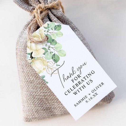 マグノリアエレガントユーカリプトゥスありがとうござ結婚う ギフトタグ