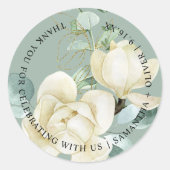 マグノリアエレガントユーカリプトゥスありがとうござ結婚う ラウンドシール (正面)