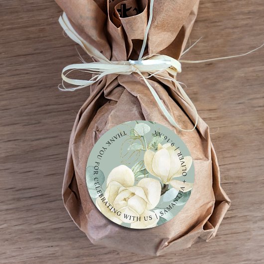 マグノリアエレガントユーカリプトゥスありがとうござ結婚う ラウンドシール