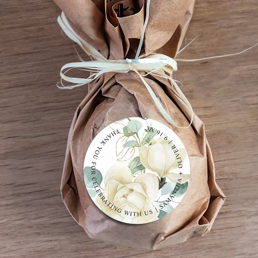 マグノリアエレガントユーカリプトゥスありがとうござ結婚う ラウンドシール