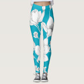 マグノリアエレガントラインアート – ミニマルフローラ レギンス (正面)