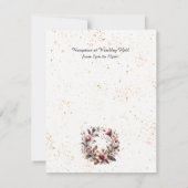 マグノリアエレガント金ゴールドアクセント結婚式招待状 招待状 (裏面)