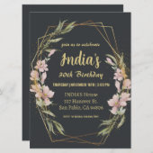 マグノリアエレガント30歳の誕生日 招待状 (正面/裏面)