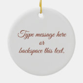 マグノリアカード白い花札パーソナライズ セラミックオーナメント (裏面)