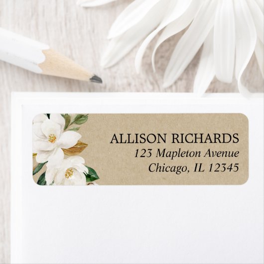 マグノリアクラフトホワイトクリームフローラ水色 ラベル (インサイチュ)