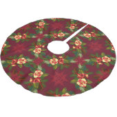 マグノリアクリスマスプリントツリースカート ブラッシュドポリエステルツリースカート (アングル)