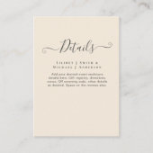 マグノリアクリーム モダンウェディング タイポグラフィ エンクロージャーカード (正面)