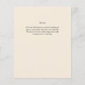 マグノリアクリーム モダンウェディング タイポグラフィ チラシ (裏面)