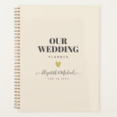 マグノリアクリーモダンム結婚ズタイポグラフィ プランナー手帳 (正面)