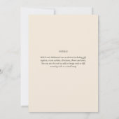 マグノリアクリーモダンム結婚ズタイポグラフィ 招待状 (裏面)