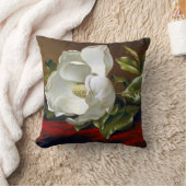 マグノリアグランディフローラブロッサムファインアート クッション (ブランケット)