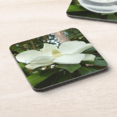 マグノリアグランディフローラ懸命プラスチックコースター コースター (左側)