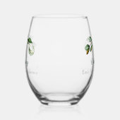 マグノリアグリーンリーブライダルシャワー ステムなしワイングラス (左)